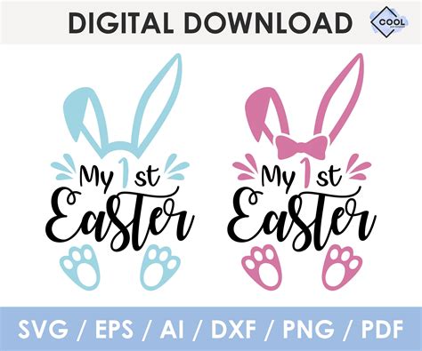 Download Free My first Easter Bunny - colored SVG boy and girl file Cutting File
Clipart in Svg, Eps, Dxf, Png for Cricut & Silhouette Commercial Use